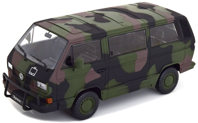 VOLKSWAGEN T3 MINIBUS GERMAN ARMY 1987 MILTARY CAMOUFLAGE 1:18