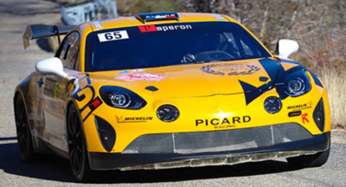 Alpine A110 RALLY RGT #65 FONTALBA/HERMET RALLY MONTE CARLO 2023 gul/sort 1:43