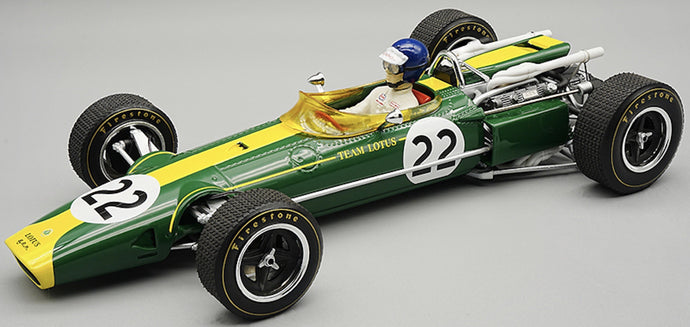 Lotus 43 BRM H16 F1 TEAM LOTUS #22 JIM CLARK GP ITALY MONZA 1966 + FIGUUR grøn/gul 1:18
