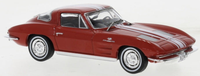 CHEVROLET CORVETTE STINGRAY 1963 RED/WHITE 1:43 fra Ixo Model