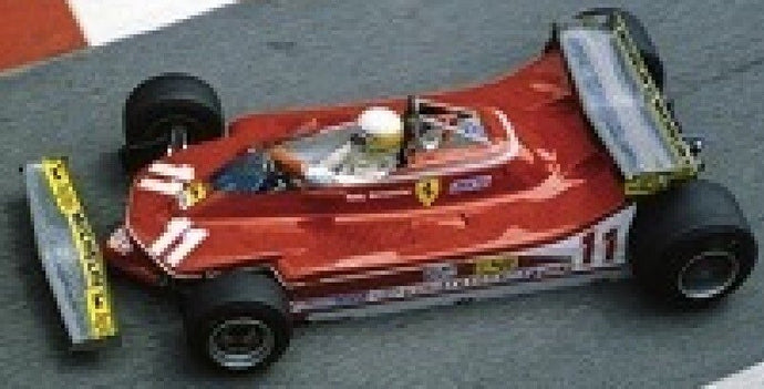 FERRARI F1 312T4 N 11 WORLD CHAMPION POLE POSITION AND WINNER MONACO GP (with pilot figure) 1979 JODY SCHECKTER RED 1:12