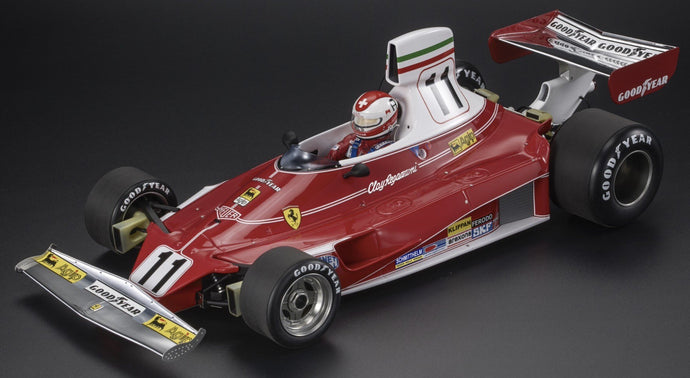 FERRARI F1 312T TEAM FERRARI SEFAC N 11 WINNER ITALY MONZA GP (with pilot figure) 1975 CLAY REGAZZONI RED WHITE 1:12
