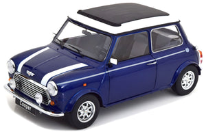 MINI COOPER SUNROOF LHD 1992 BLUE MET WHITE 1:12
