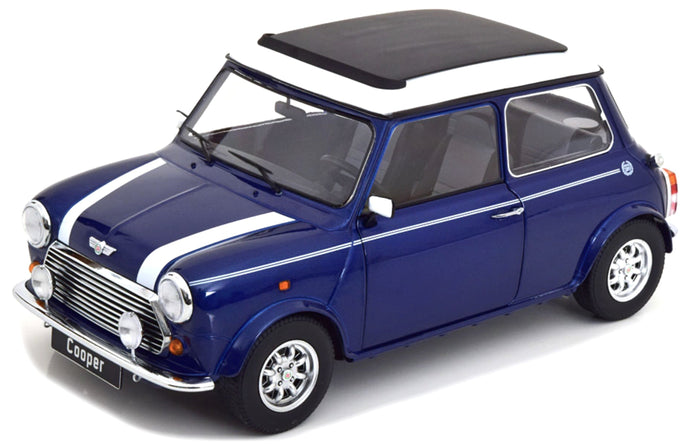 MINI COOPER SUNROOF LHD 1992 BLUE MET WHITE 1:12