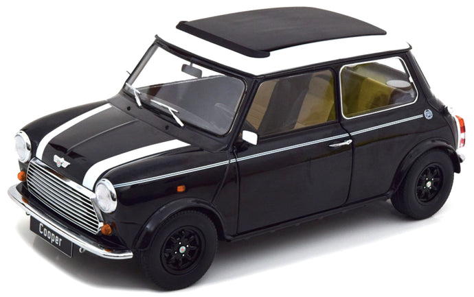 MINI COOPER SUNROOF LHD 1992 BLACK WHITE 1:12
