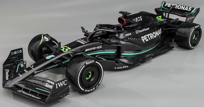 MERCEDES GP F1 W14 TEAM MERCEDES-AMG PETRONAS FORMULA ONE N 63 SEASON 2023 GEORGE RUSSELL MATT BLACK 1:18