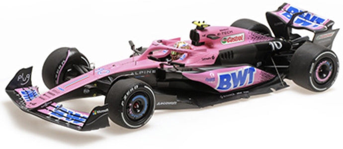 ALPINE F1 A523 TEAM BWT ALPINE N 10 SEASON 2023 PIERRE GASLY BLUE PINK 1:18