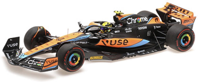 MCLAREN F1 TEAM MCL60 #4 LANDO NORRIS 2023 orange/sort/blå 1:18