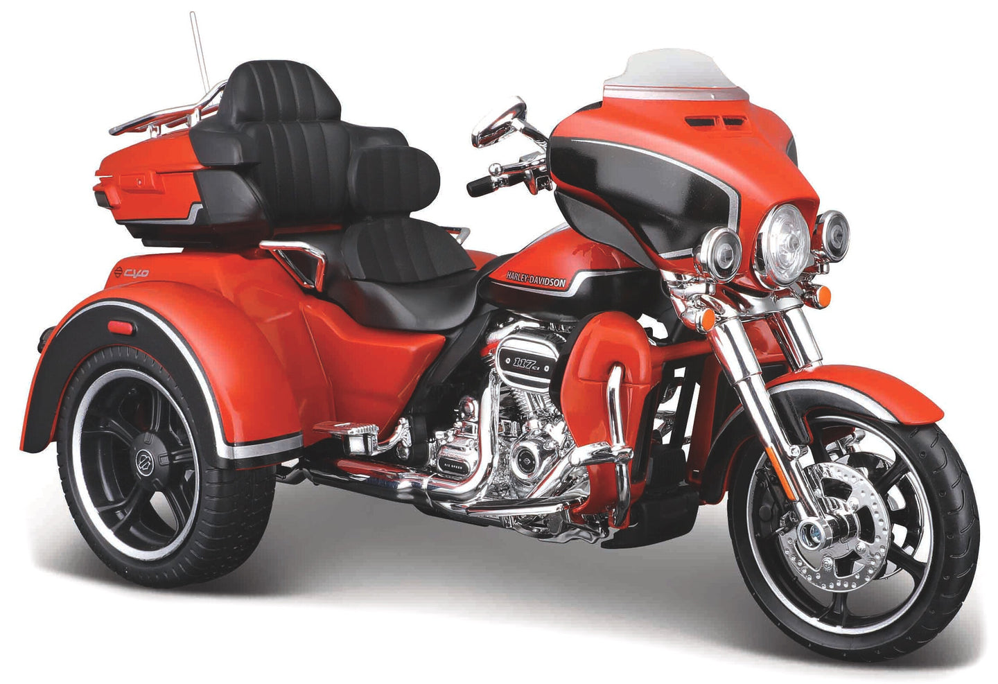 Harley-davidson CVO TRI-GLIDE ULTRA orange/sort 1:12 fra Maisto