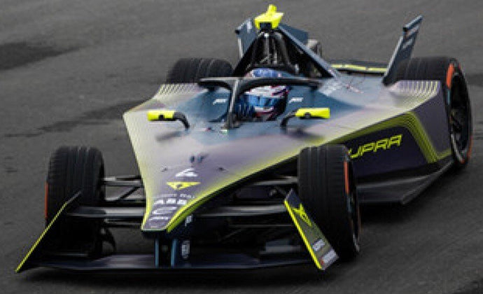 ABT CUPRA FORMULA E TEAM #4 KELVIN VAN DER LINDE DIRIYAH ePRIX I 2023 mørk blå/gul 1:43