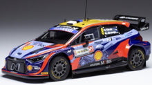 Indlæs billede til gallerivisning Hyundai i20 N RALLY1 #8 TANAK/JARVEOJA WRC RALLYE SARDINIEN 2022 blå/rød/guld 1:43