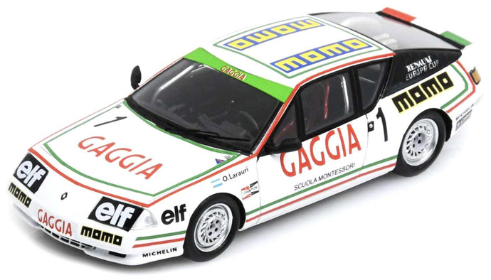 Renault ALPINE V6 TURBO #1 OSCAR LARRAURI EUROPA CUP CHAMPION 1985 hvid/grøn/rød 1:43