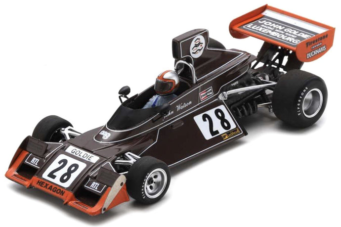 Brabham BT42 #28 JOHN WATSON DUTCH GP 1974 mørk brun/orange 1:43