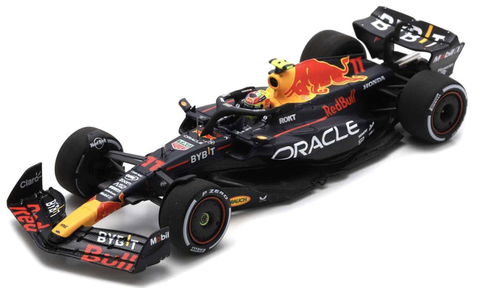 Red Bull RB19 RACING ORACLE #11 SERGIO PEREZ WINNER SAUDI ARABIAN GP 2023 mørk blå/rød/gul 1:43
