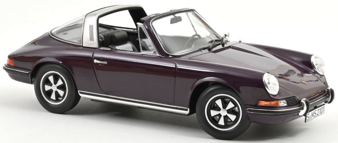Porsche 911 E TARGA 1971 mørk lilla 1:18