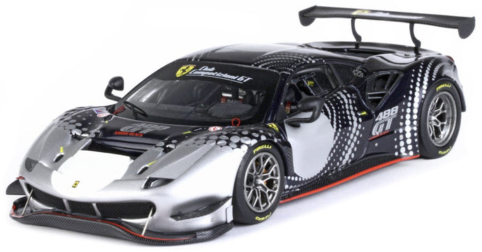 Ferrari 488 MODIFICATA Limited Edition 99 pcs sort/sølv/rød 1:43