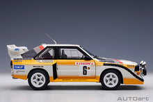 Indlæs billede til gallerivisning AUDI QUATTRO SPORT S1 (night version) N 6 RALLY MONTECARLO 1986 H.MIKKOLA - A.HERTZ YELLOW WHITE RED 1:18