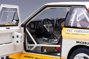 AUDI QUATTRO SPORT S1 (night version) N 6 RALLY MONTECARLO 1986 H.MIKKOLA - A.HERTZ YELLOW WHITE RED 1:18
