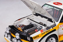 Indlæs billede til gallerivisning AUDI QUATTRO SPORT S1 (night version) N 6 RALLY MONTECARLO 1986 H.MIKKOLA - A.HERTZ YELLOW WHITE RED 1:18