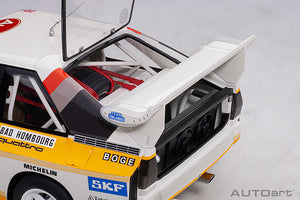 AUDI QUATTRO SPORT S1 (night version) N 6 RALLY MONTECARLO 1986 H.MIKKOLA - A.HERTZ YELLOW WHITE RED 1:18