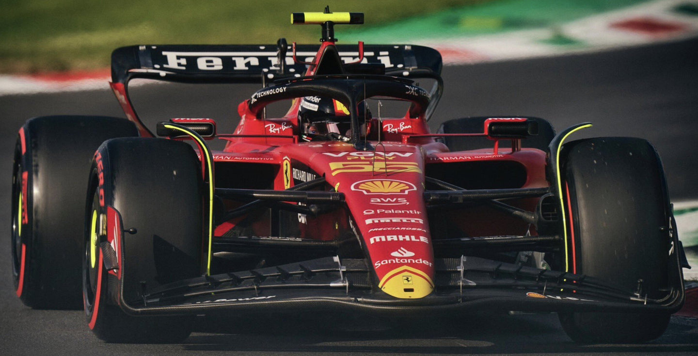FERRARI F1 SF-23 TEAM SCUDERIA FERRARI N 55 MONZA GP 2023 CARLOS SAINZ RED BLACK 1:43