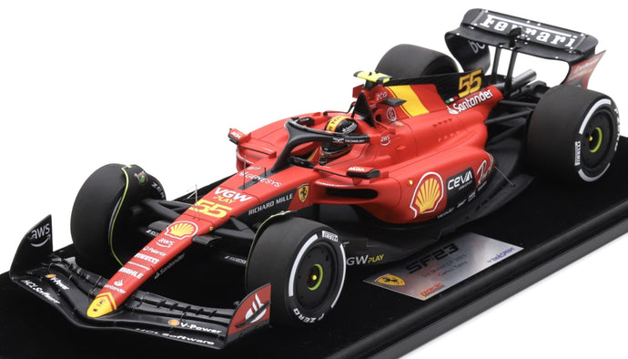 FERRARI F1 SF-23 TEAM SCUDERIA FERRARI N 55 MONZA ITALY GP 2023 CARLOS SAINZ RED BLACK 1:18