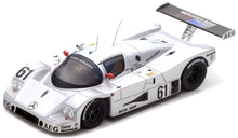 Indlæs billede til gallerivisning MERCEDES BENZ SAUBER C9 5.0L TURBO V8 TEAM SAUBER MERCEDES N 61 2nd 24h LE MANS 1989 M.BALDI - K.ACHESON - G.BRANCATELLI SILVER 1:18
