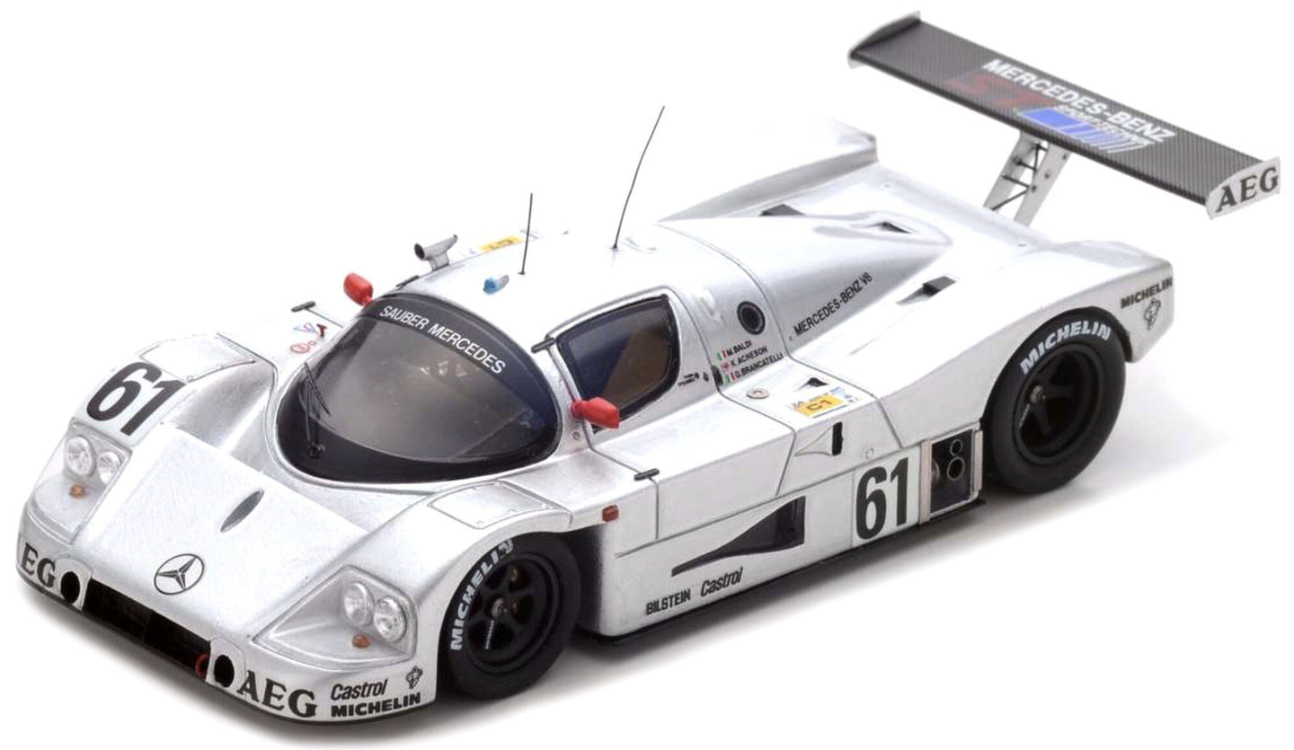 MERCEDES BENZ SAUBER C9 5.0L TURBO V8 TEAM SAUBER MERCEDES N 61 2nd 24h LE MANS 1989 M.BALDI - K.ACHESON - G.BRANCATELLI SILVER 1:18