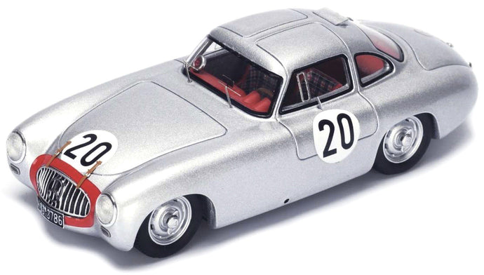 Mercedes Benz 300 SL #20 HELFRICH/NIEDERMAYER 2nd 24H LE MANS 1952 sølv/rød 1:18