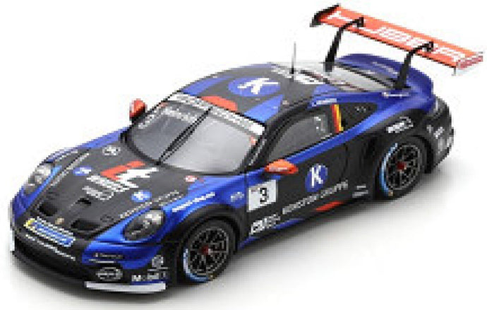 Porsche 911 GT3 CUP #3 LAURIN HEINRICH PORSCHE CARRERA CUP DEUTSCHLAND CHAMPION 2022 sort/blå 1:43