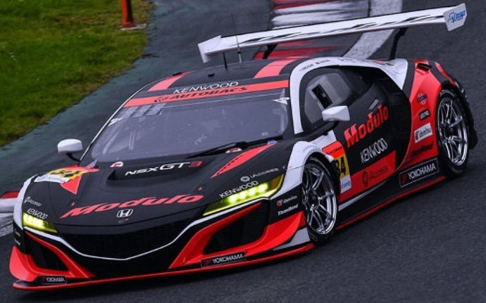 HONDA NSX GT3 TEAM MODULO DRAGO CORSE N 34 GT300 CLASS SUPER GT 2020 RYO MICHIGAMI - JAKE PARSON RED BLACK WHITE 1:43