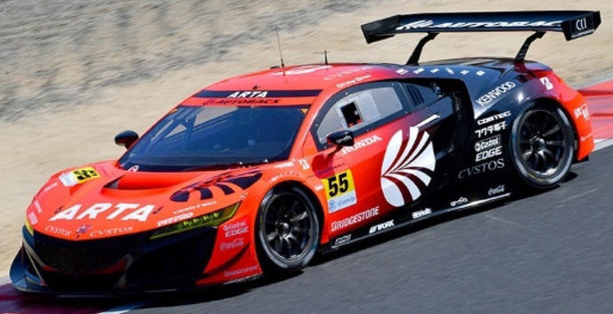 HONDA NSX GT3 TEAM ARTA N 55 GT300 CLASS SUPER GT 2021 SHINICHI TAKAGI - REN SATO RED BLACK 1:43