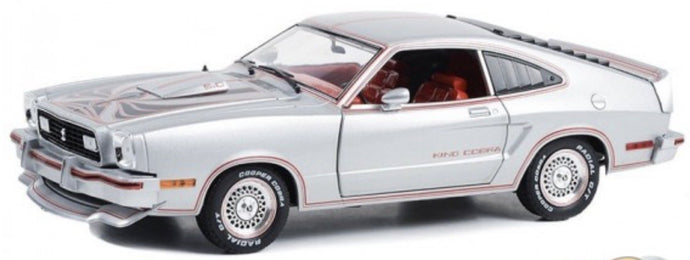 FORD USA MUSTANG II KING COBRA COUPE 1978 SILVER 1:18