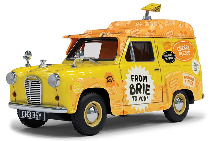 AUSTIN DELIVERY VAN - WALLACE & GROMIT - CHEESE PLEASE ! - AARDMAN YELLOW ORANGE 1:43