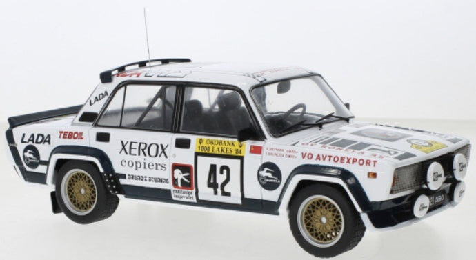 LADA FIAT 2105 VFTS (night version) N 42 RALLY 1000 LAKES 1984 S.BRUNDZA - V.NEYMAN WHITE BLACK 1:18