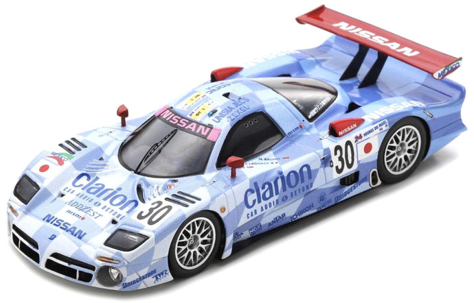 Nissan R390 GT1 #30 KRUMM/NIELSEN/LAGORCE 5th 24H LE MANS 1998 lys blå/hvid/rød 1:43