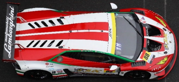 LAMBORGHINI HURACAN GT3 EVO TEAM JLOC N 88 GT300 CLASS SUPER GT 2023 T.KOGURE - Y.MOTOJIMA RED WHITE 1:43
