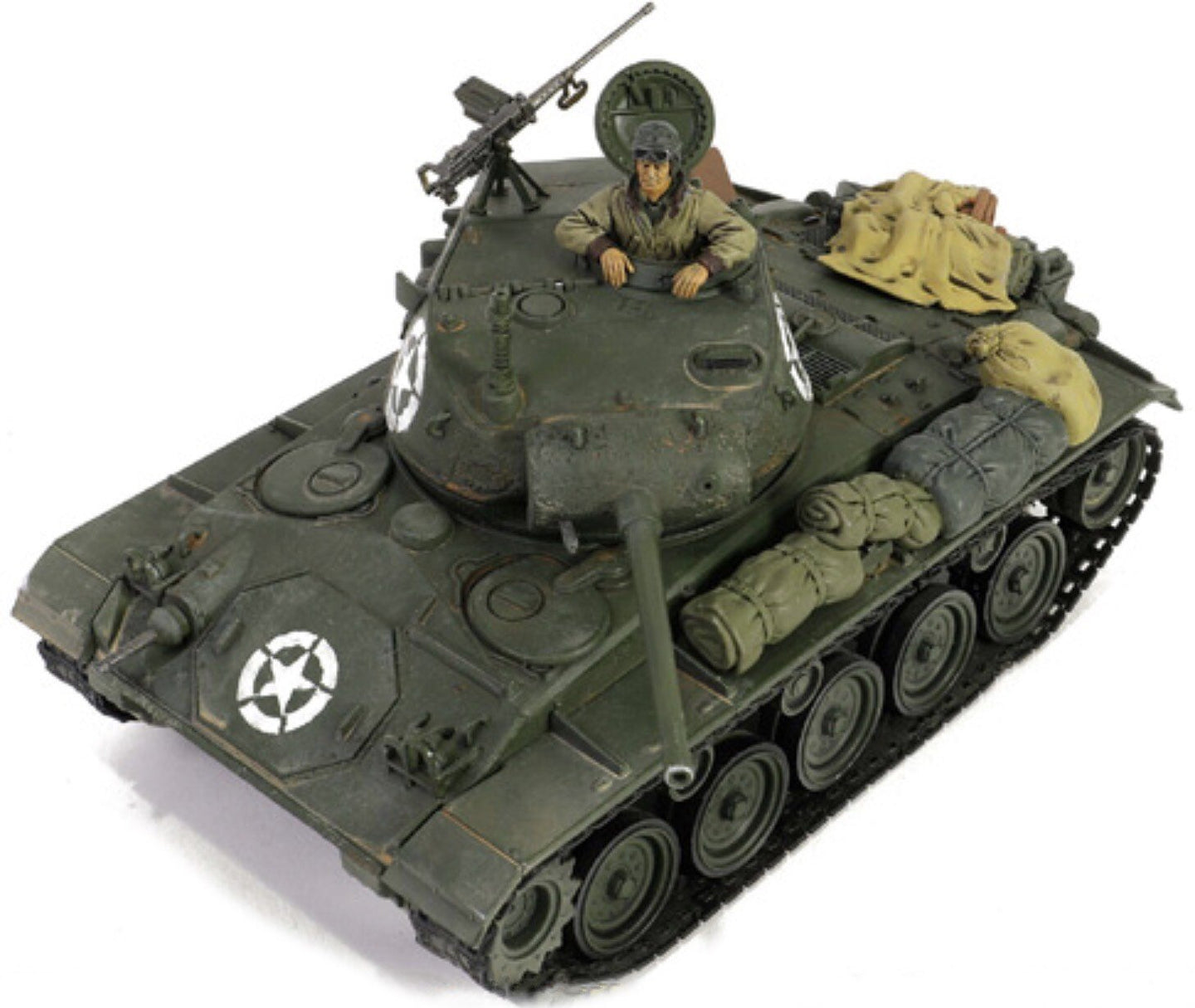 M24 Tank M24 1945 US Chaffee medium Company D, 36sh. 8 Airmored Div. Rienberg , Germany 1945 grøn 1:32