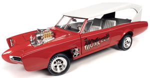 PONTIAC GTO CONVERTIBLE MONKEEMOBILE - THE MONKEES 1966 RED WHITE 1:18