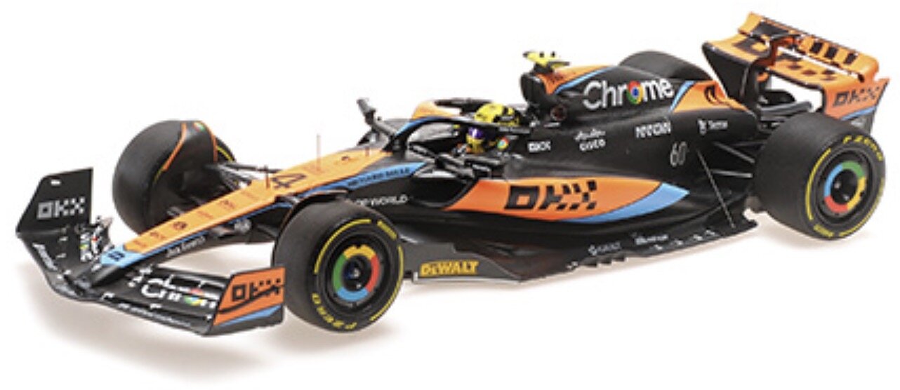 MCLAREN F1 TEAM MCL60 #4 LANDO NORRIS AUSTRALIAN GP 2023 orange/sort/blå 1:18
