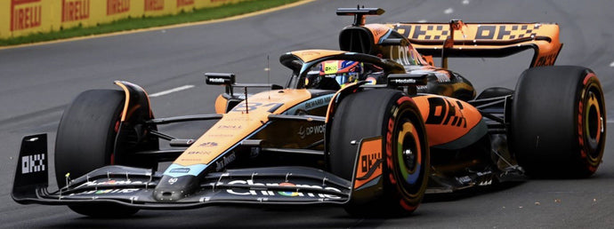 McLAREN F1 MCL60 TEAM McLAREN N 81 AUSTRALIAN GP 2023 OSCAR PIASTRI ORANGE BLACK BLUE 1:43