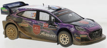 Indlæs billede til gallerivisning Ford PUMA RALLY 1 #7 LOUBET/LANDAIS WRC RALLY ACROPOLIS 2022 - DIRTY VERSION lilla/blå 1:43