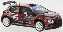 Indlæs billede til gallerivisning Citroen C3 #21 ROSSEL/DUNAND WRC2 RALLY MONTE CARLO 2023 rød/hvid/sort 1:43