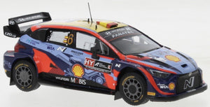 Hyundai i20 N RALLY1 #6 SORDO/CARRERA WRC RALLY ACROPOLIS 2022 blå/rød/gul 1:43