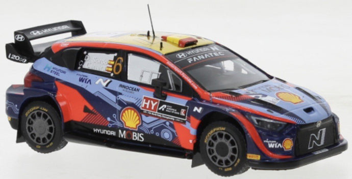 Hyundai i20 N RALLY1 #6 SORDO/CARRERA WRC RALLY ACROPOLIS 2022 blå/rød/gul 1:43