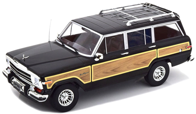 JEEP GRAND WAGONEER 1989 BLACK WOOD 1:18