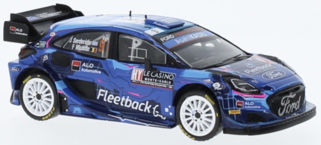 Ford PUMA #9 SERDERODOS/MICLOTTE WRC1 RALLY MONTE CARLO 2023 blå/mørk blå 1:43
