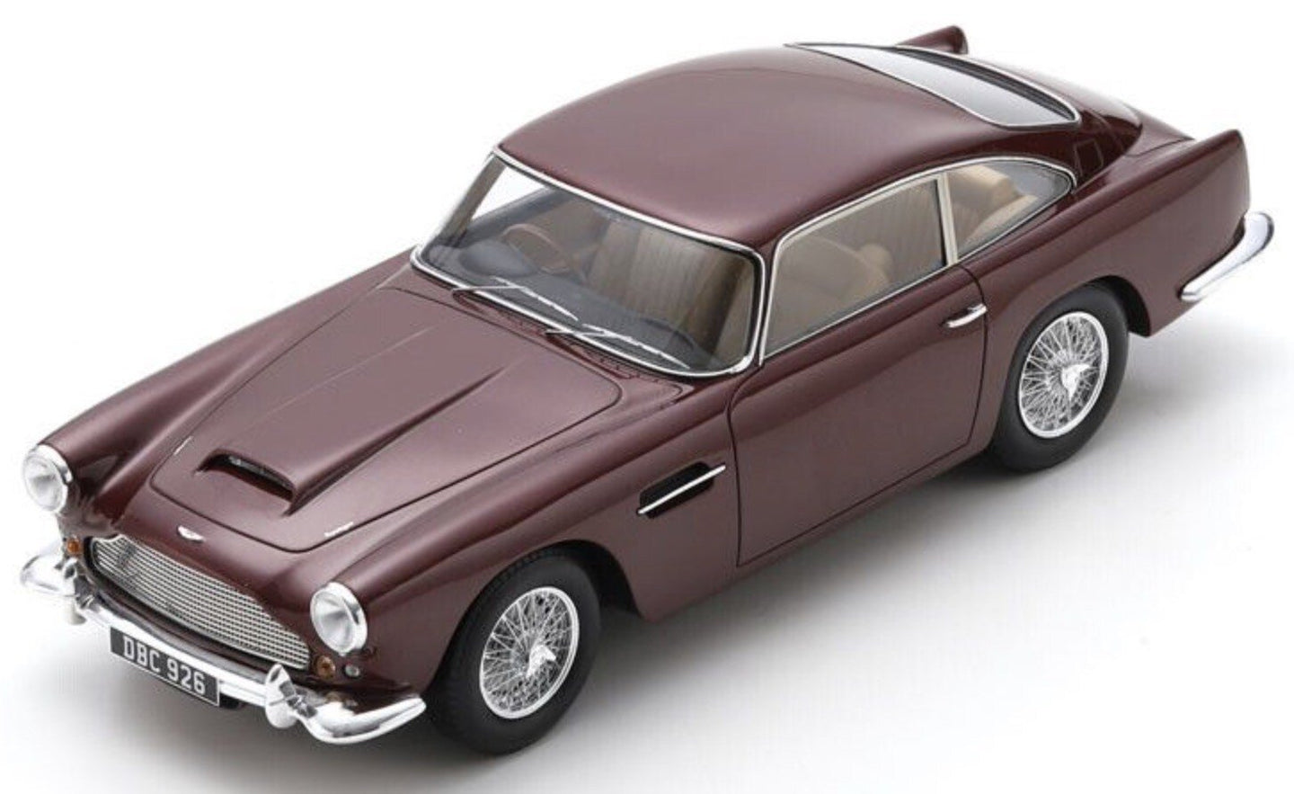 Aston Martin DB4 MK2 1960 mørk rød 1:18