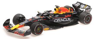 RED BULL RACING RB19 #1 MAX VERSTAPPEN WINNER SPAIN GP 2023 mørk blå/rød/gul 1:18