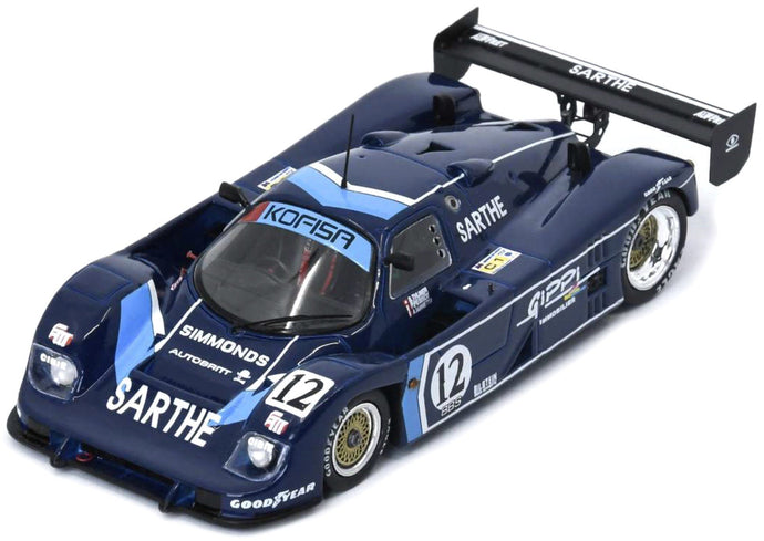 COUGAR C 24 S #12 THUNER/IANETTA/PESSIOT 24H LE MANS 1990 mørk blå/lys blå 1:43